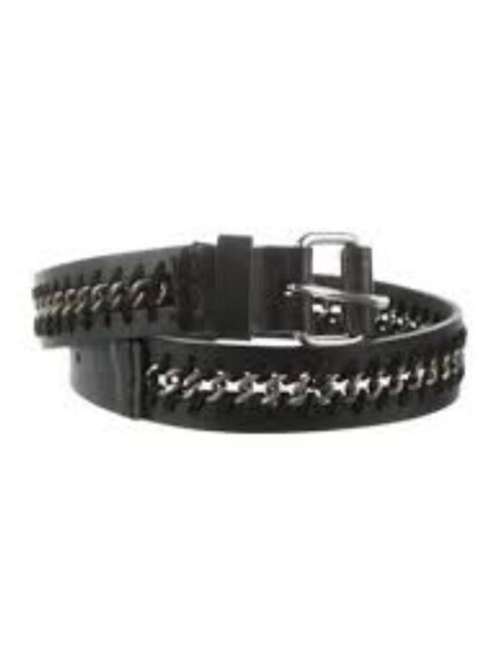 Maje Chain Link Moto Leather Belt